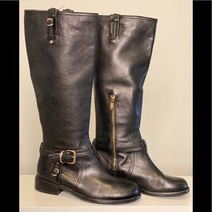 Vince Camuto Kabo Black Leather Riding Boot, 8